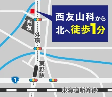 西友山科から北へ徒歩1分